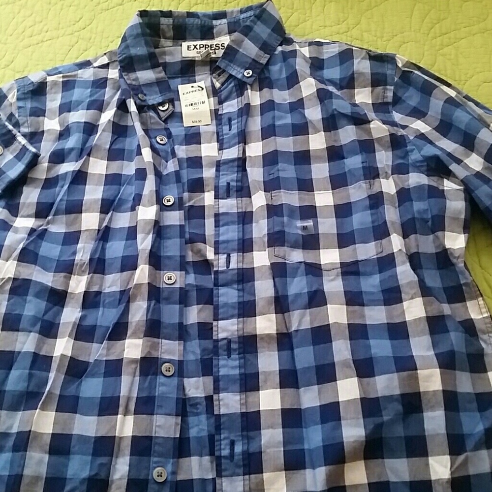 Express long sleeve plaid shirt